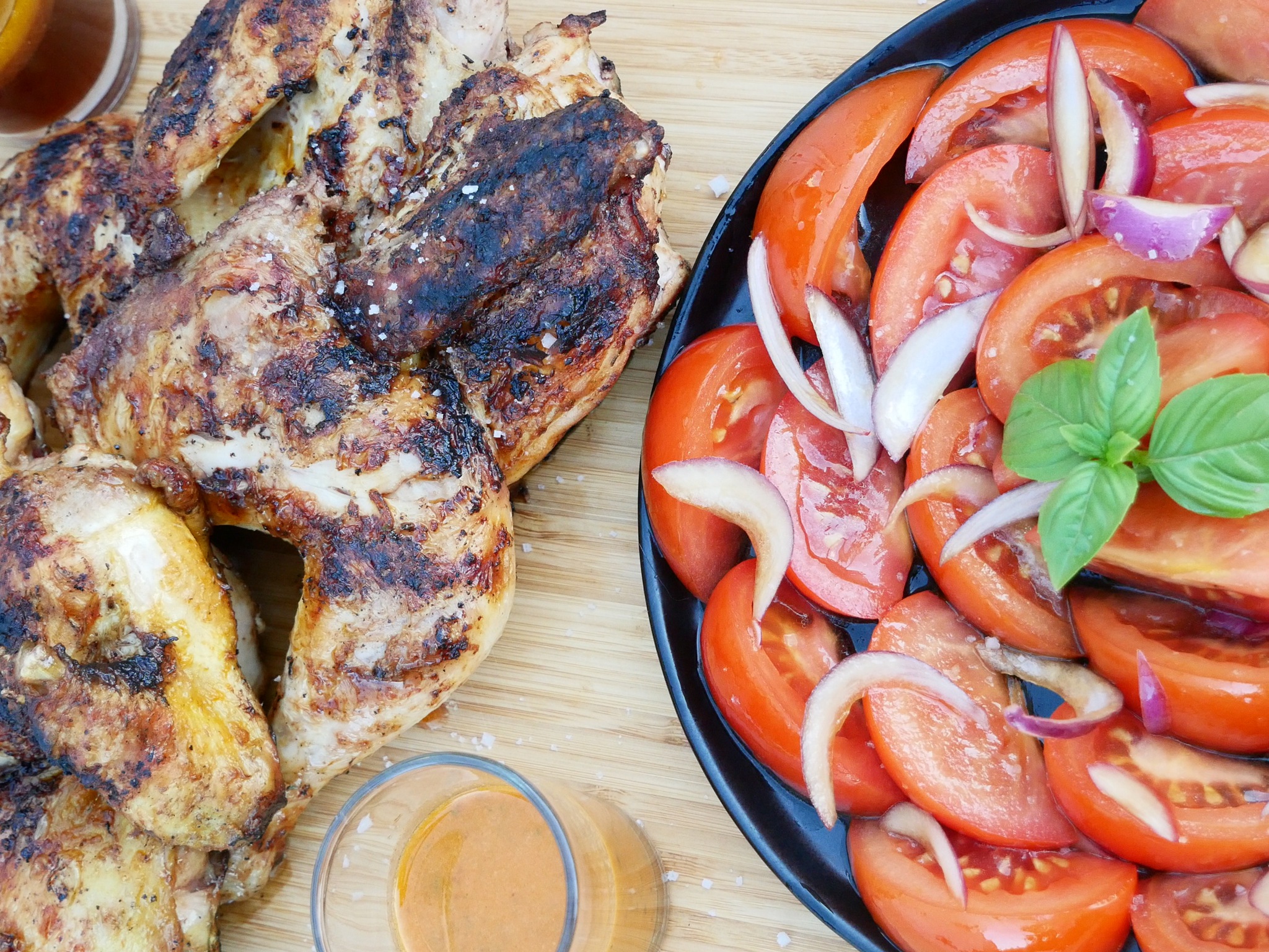 Poulet en crapaudine à la portugaise - 5 ingredients 15 minutes